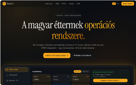 BisztroOS - Étterem manager,Futár funkcióval, CRM 